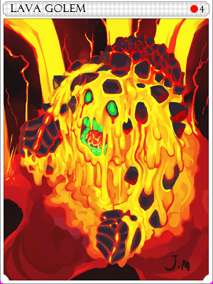 Carta Golem de Lava