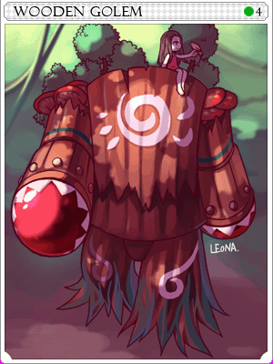 Carta Golem de Madeira